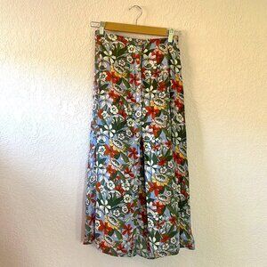 Urban Outfitters button down floral midi skirt XS